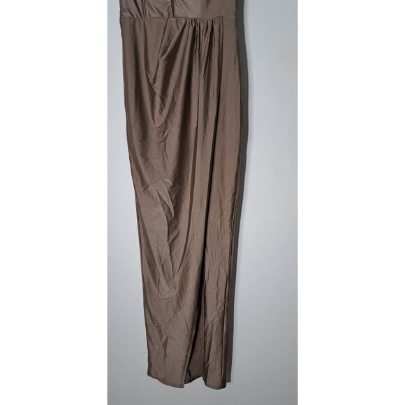 Michael Costello womens small dressbodycon sexy tan light brown long cocktail - Picture 5 of 8
